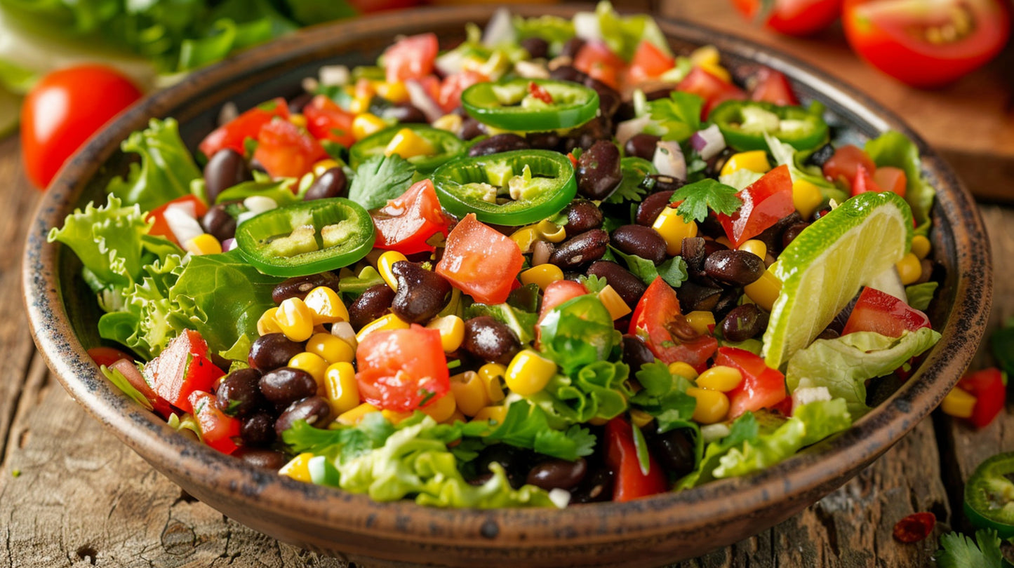 Salade mexicaine maïs et guacamole