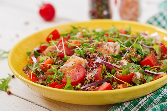Salade quinoa grillés et harissa