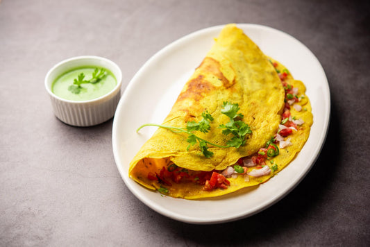 Wrap base omelette légumes et épices douces (africaines)